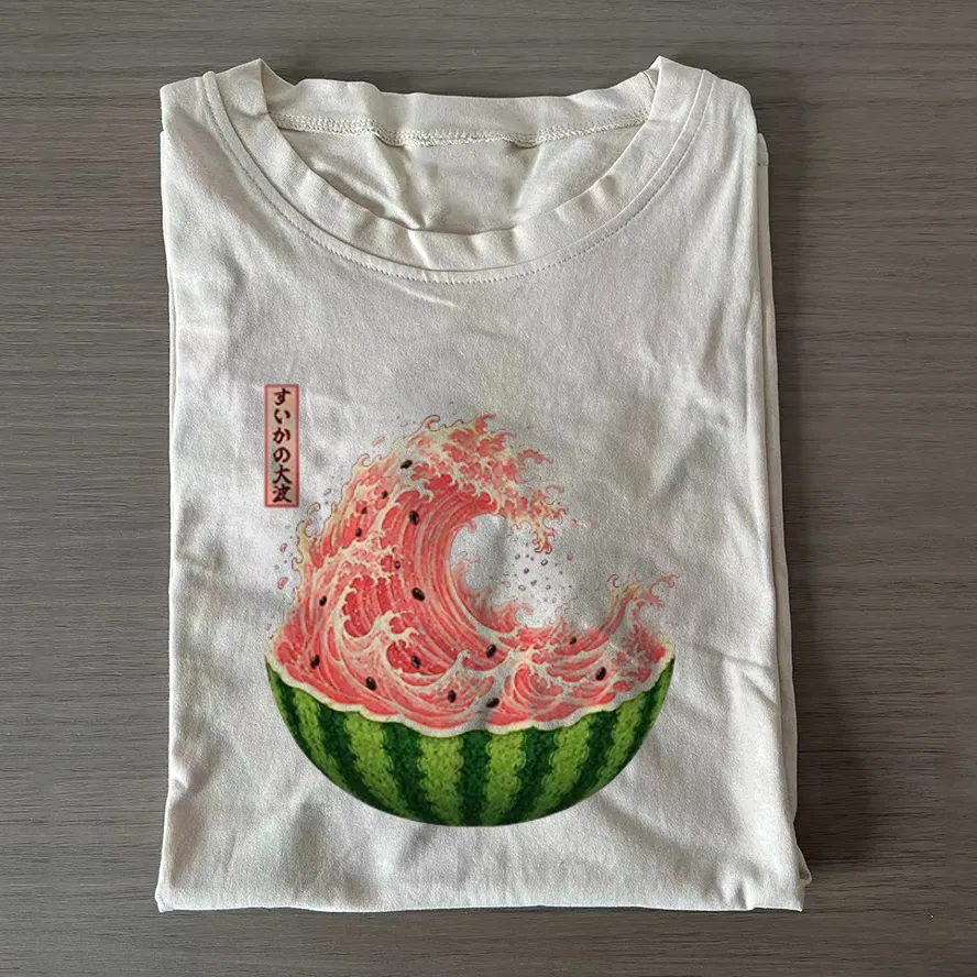 Watermelon Wave Summer Ukiyo Art T-shirt