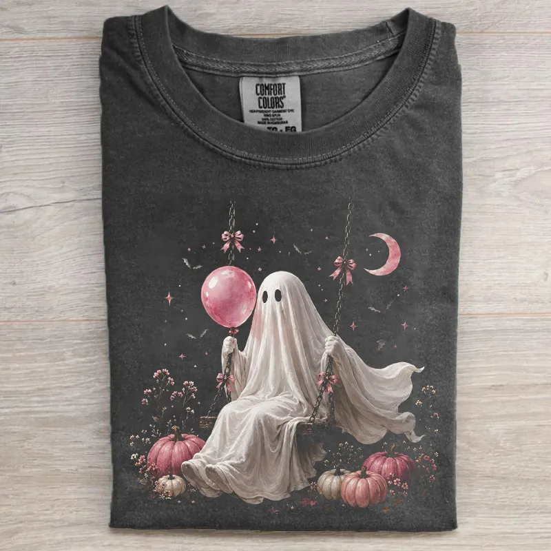 Cute Ghost On Swing T-shirt