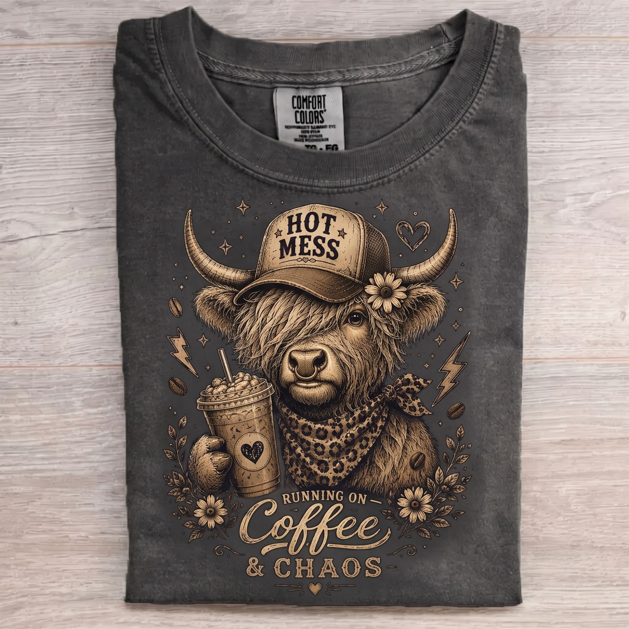Hot Mess Highland Cow T-Shirt