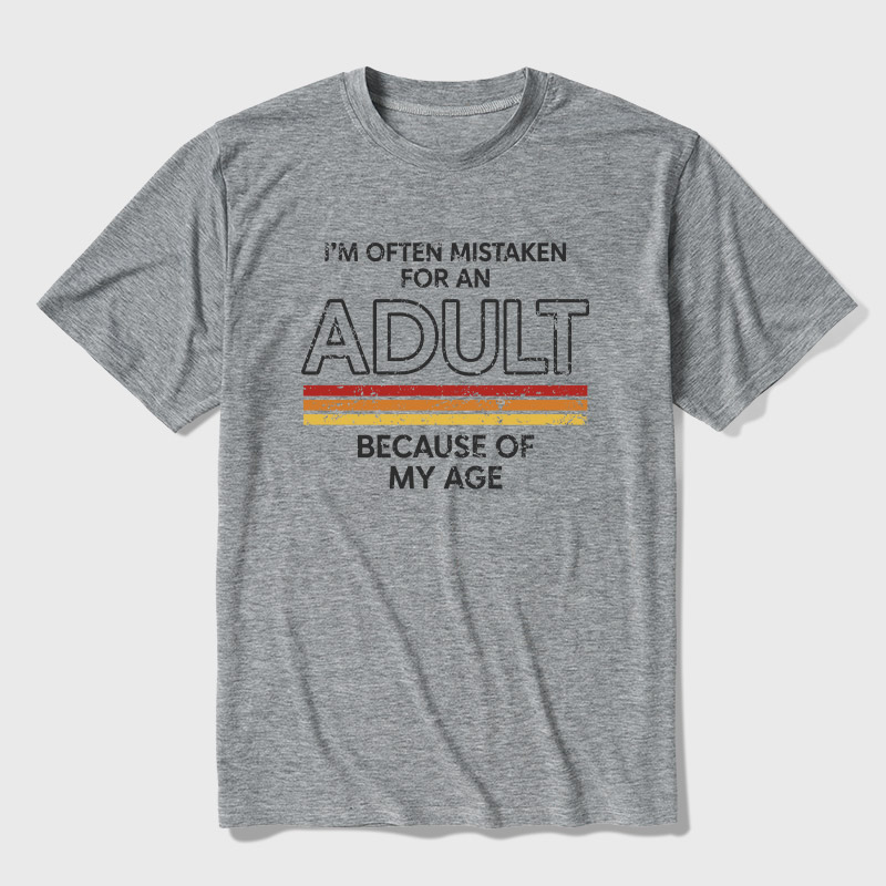 Mistaken For An Adult Ultra Soft Heather Tee