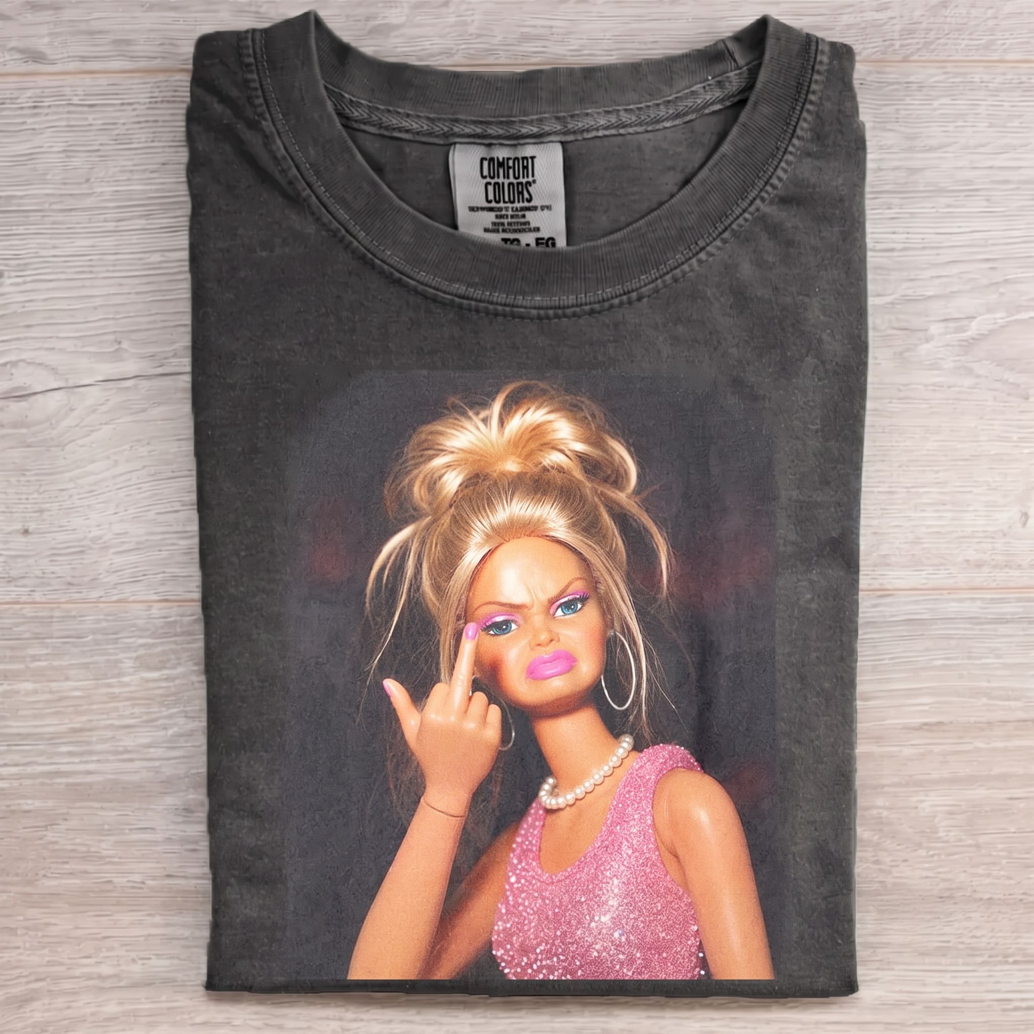Shocked Funny Doll Graphic T-Shirt