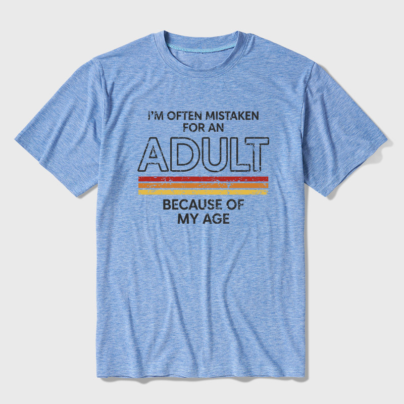 Mistaken For An Adult Ultra Soft Heather Tee