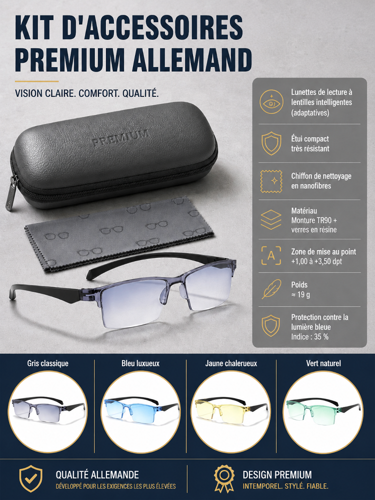 Lunettes de lecture sans monture SL, ultra-légères, anti-lumière bleue, à réglage automatique