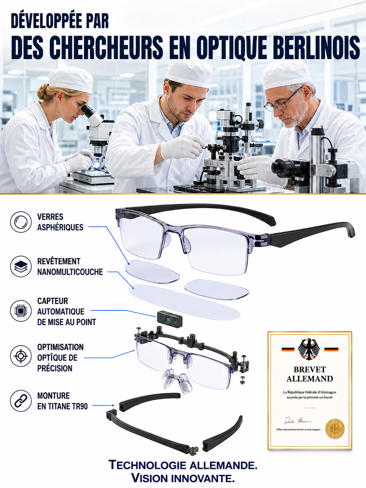 Lunettes de lecture sans monture SL, ultra-légères, anti-lumière bleue, à réglage automatique