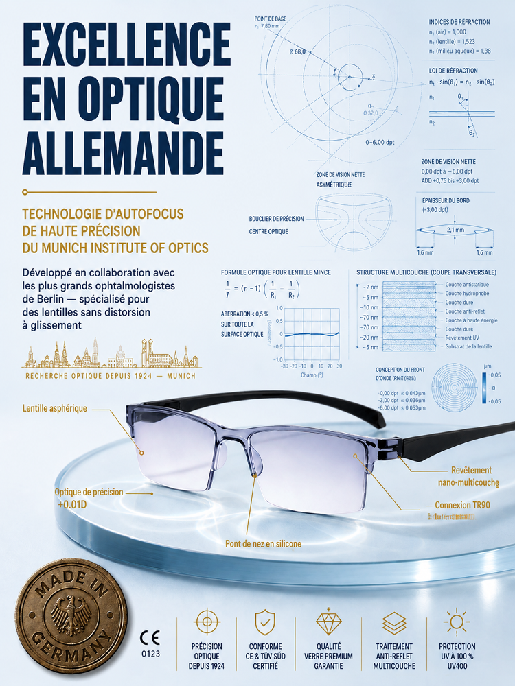Lunettes de lecture sans monture SL, ultra-légères, anti-lumière bleue, à réglage automatique