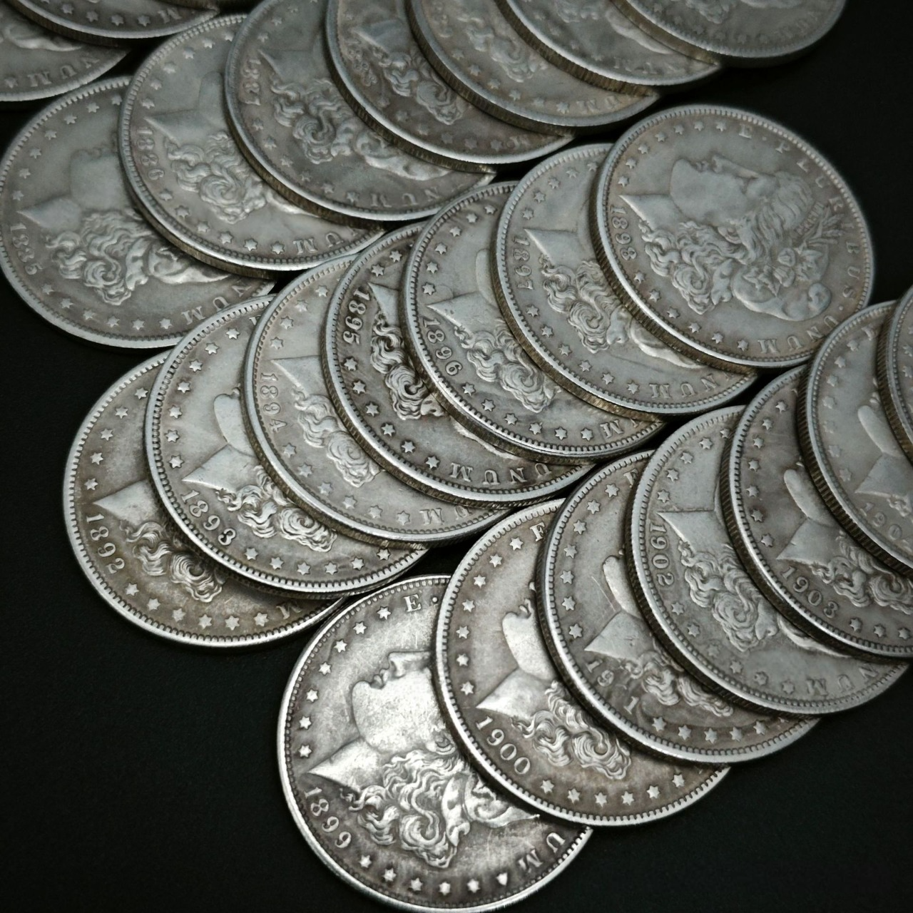 🔥【Last 8 Sets!!!】1878-1921 Morgan Silver Dollar 28PC💰 Quality Assurance-TJY