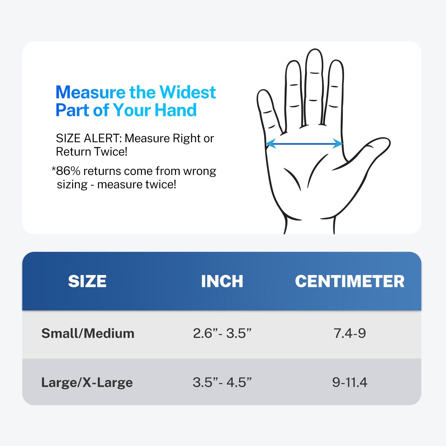 Thumb & Wrist Ice Pack Wrap Blue