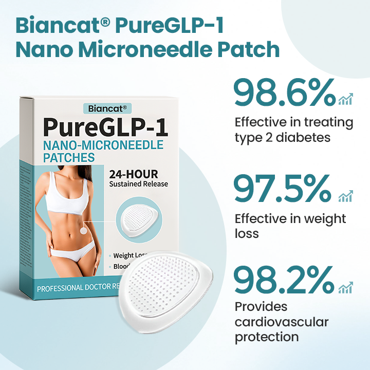 Biancat® PureGLP-1 Nano Microneedle Patch（Zero Pain, 24/7 Release | Lose 20lbs FAST | 90% Sugar Drop | ）
