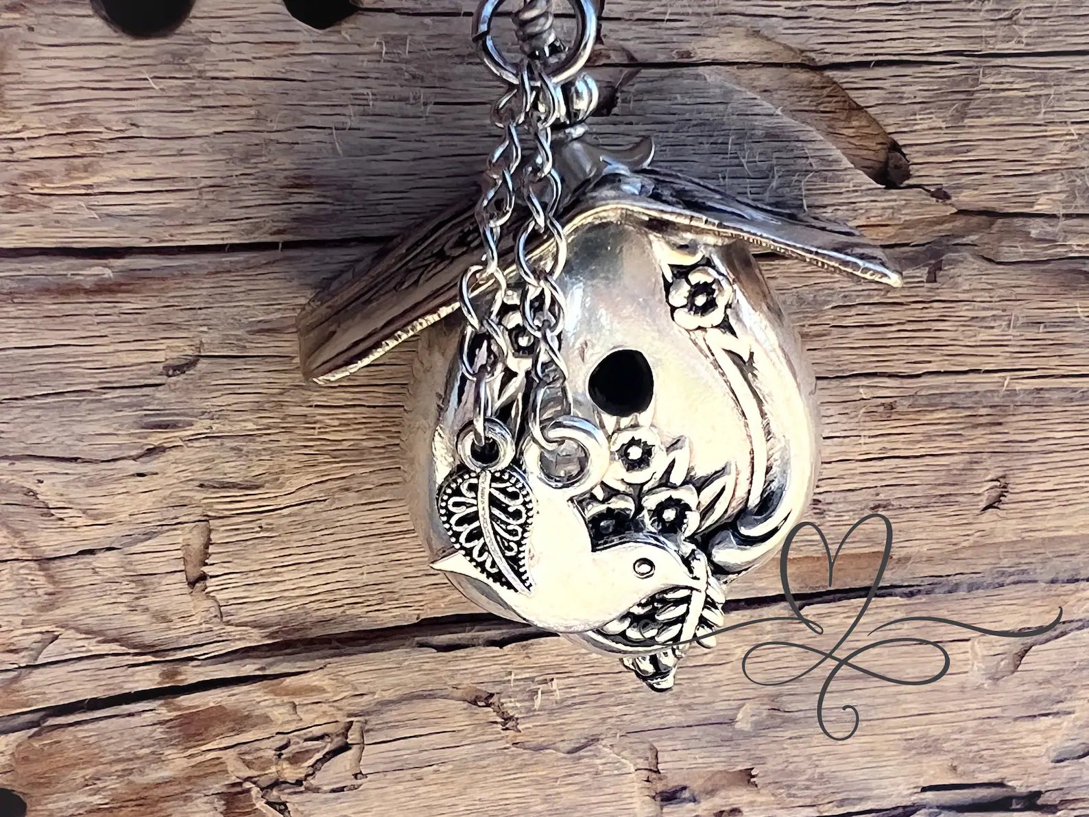 🔥Father's Day Sale:  - 🐦Birdhouse Necklace • The 1951 "Magnolia" Silverware Birdhouse💯Sterling Silver✨🎉