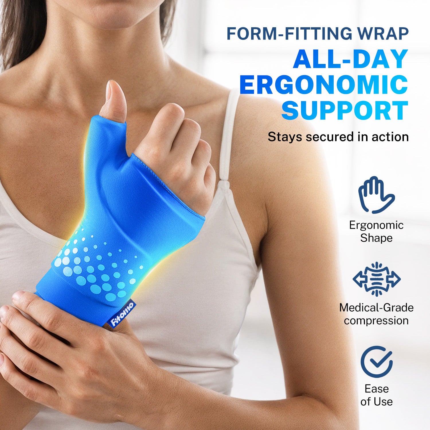 Thumb & Wrist Ice Pack Wrap Blue