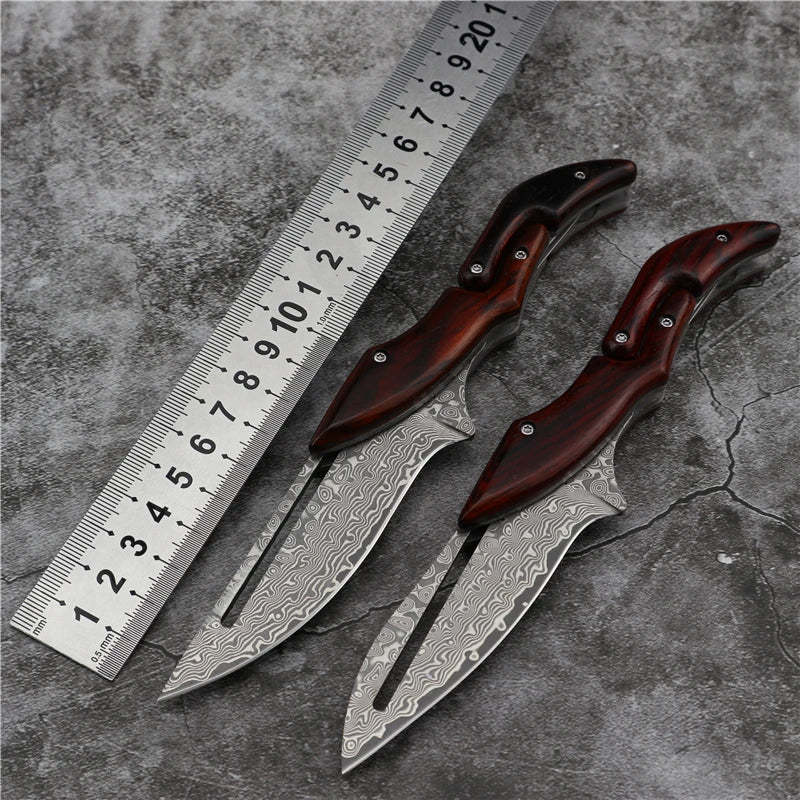 Damascus Folding Knife for Outdoor & Everyday Use
