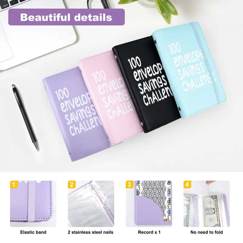 🔥100 Days Money Saving Challenge Coin Envelope BudgetStorage Book💵