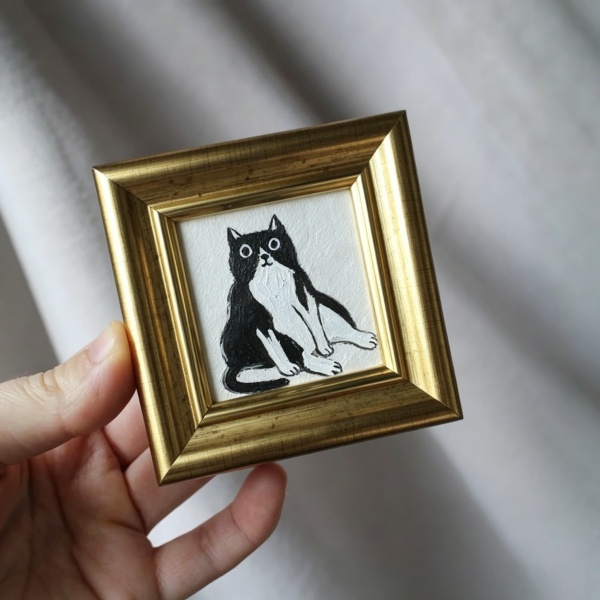 Funny Miniature Oil Paintings-Original Hand-Framed Artwork