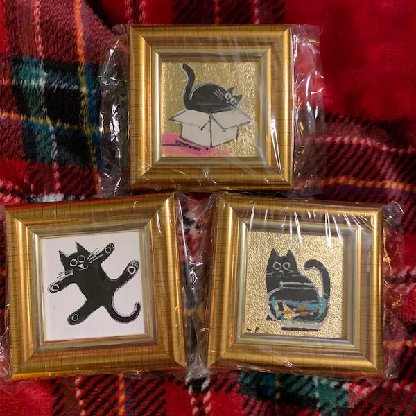 Funny Miniature Oil Paintings-Original Hand-Framed Artwork