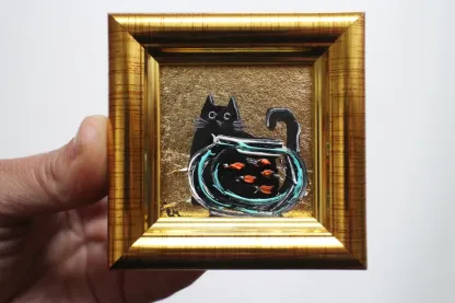 Funny Miniature Oil Paintings-Original Hand-Framed Artwork