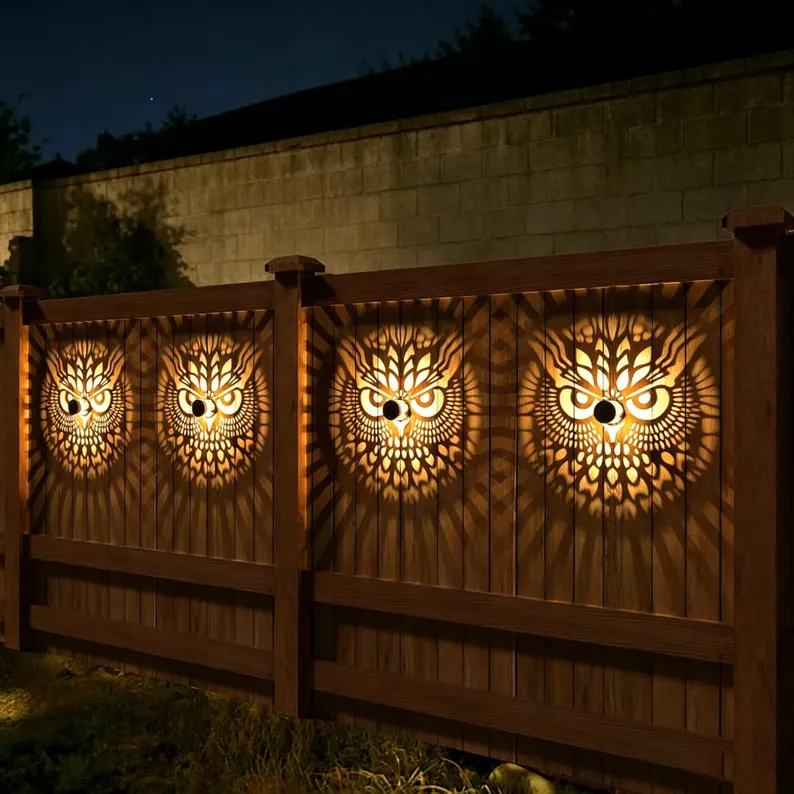 🌞 Limited-time 50% off! 🌀💥 Solar-powered outdoor garden fence projector lights for patio ambiance decoration