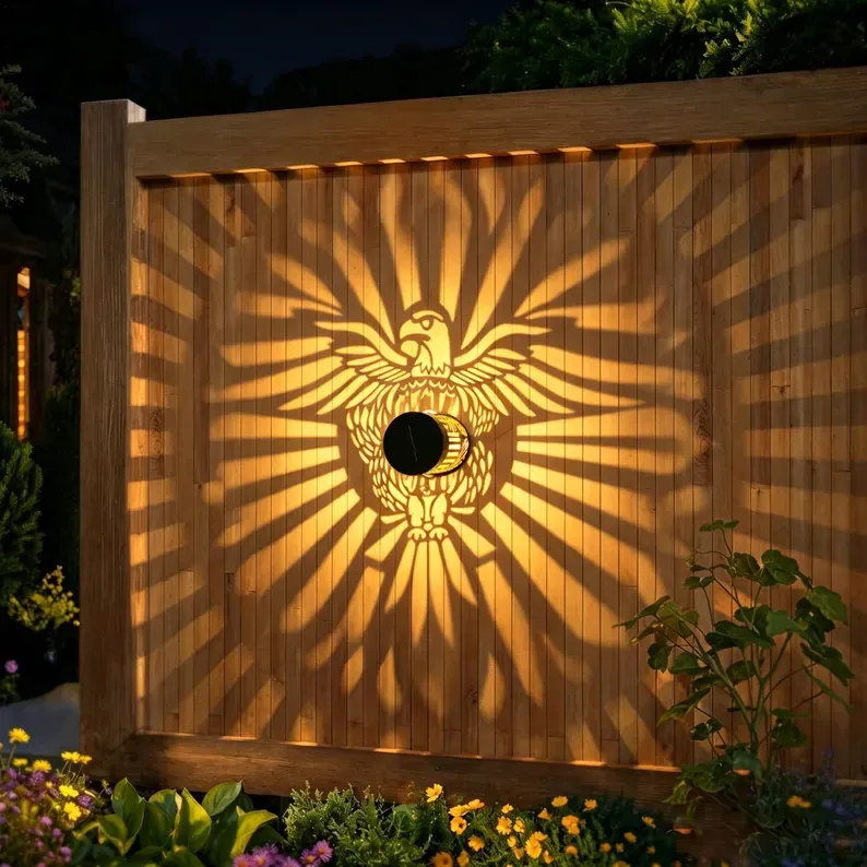 🌞 Limited-time 50% off! 🌀💥 Solar-powered outdoor garden fence projector lights for patio ambiance decoration