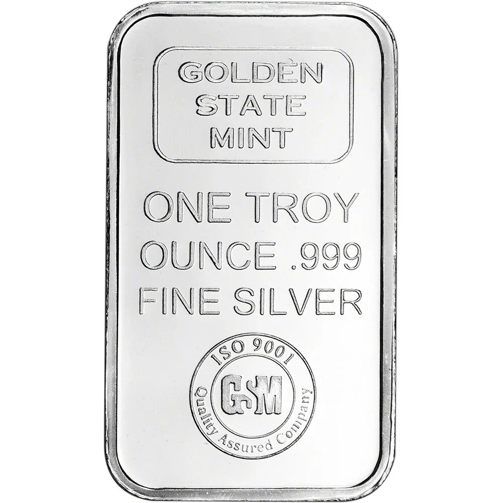 Last Day 60% OFF🔥 1 oz. Golden State Mint Silver Bar .999 Fine