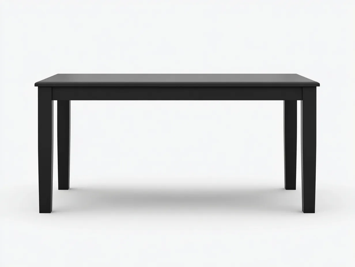 Mesa de comedor de jardín 180x90x75 cm - negro mate - diseño rectangular de líneas rectas para exterior