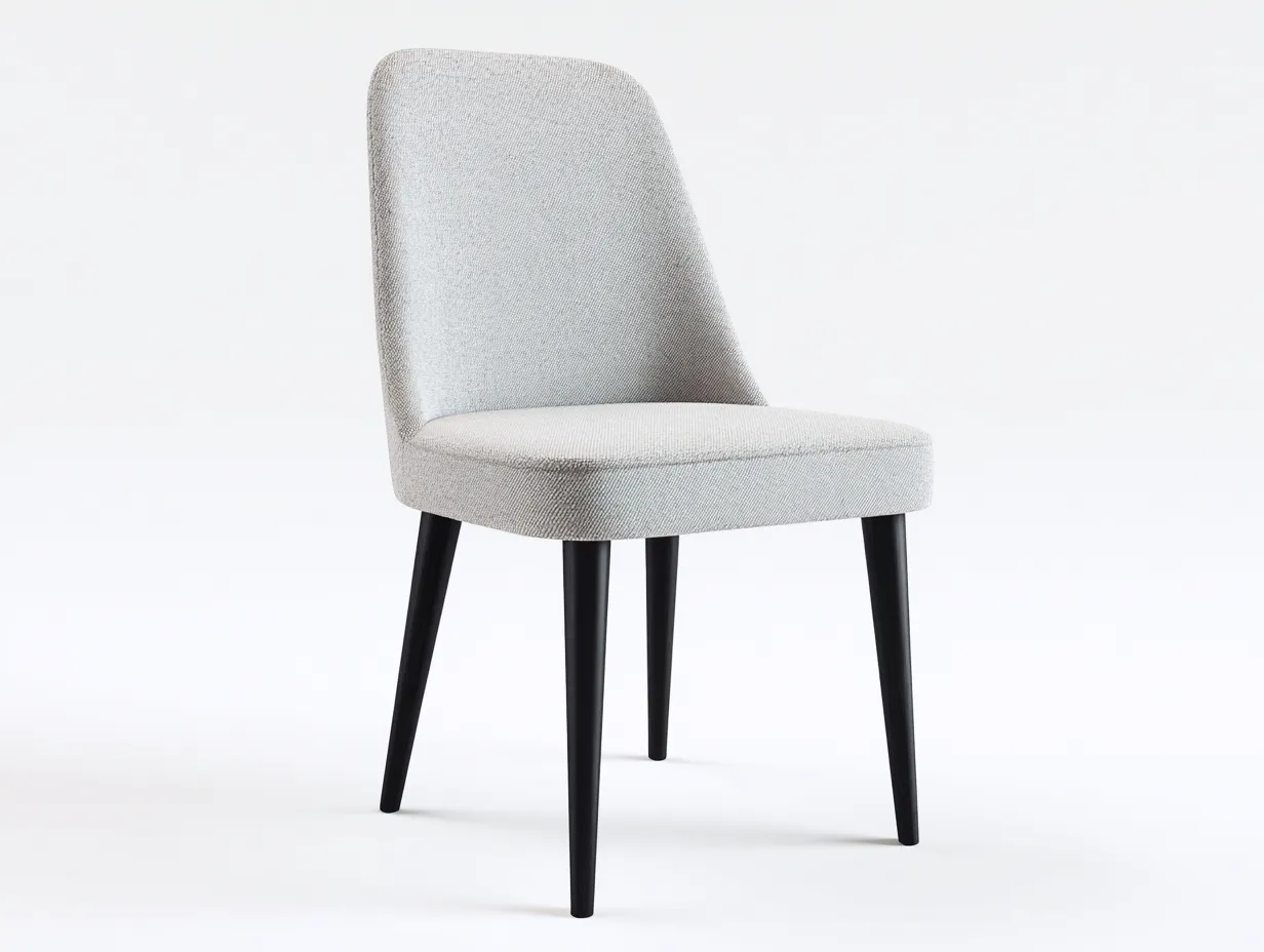 Silla de comedor 50x58x88 cm - gris nube y negro - para comedor - diseño envolvente con respaldo alto y asiento acolchado