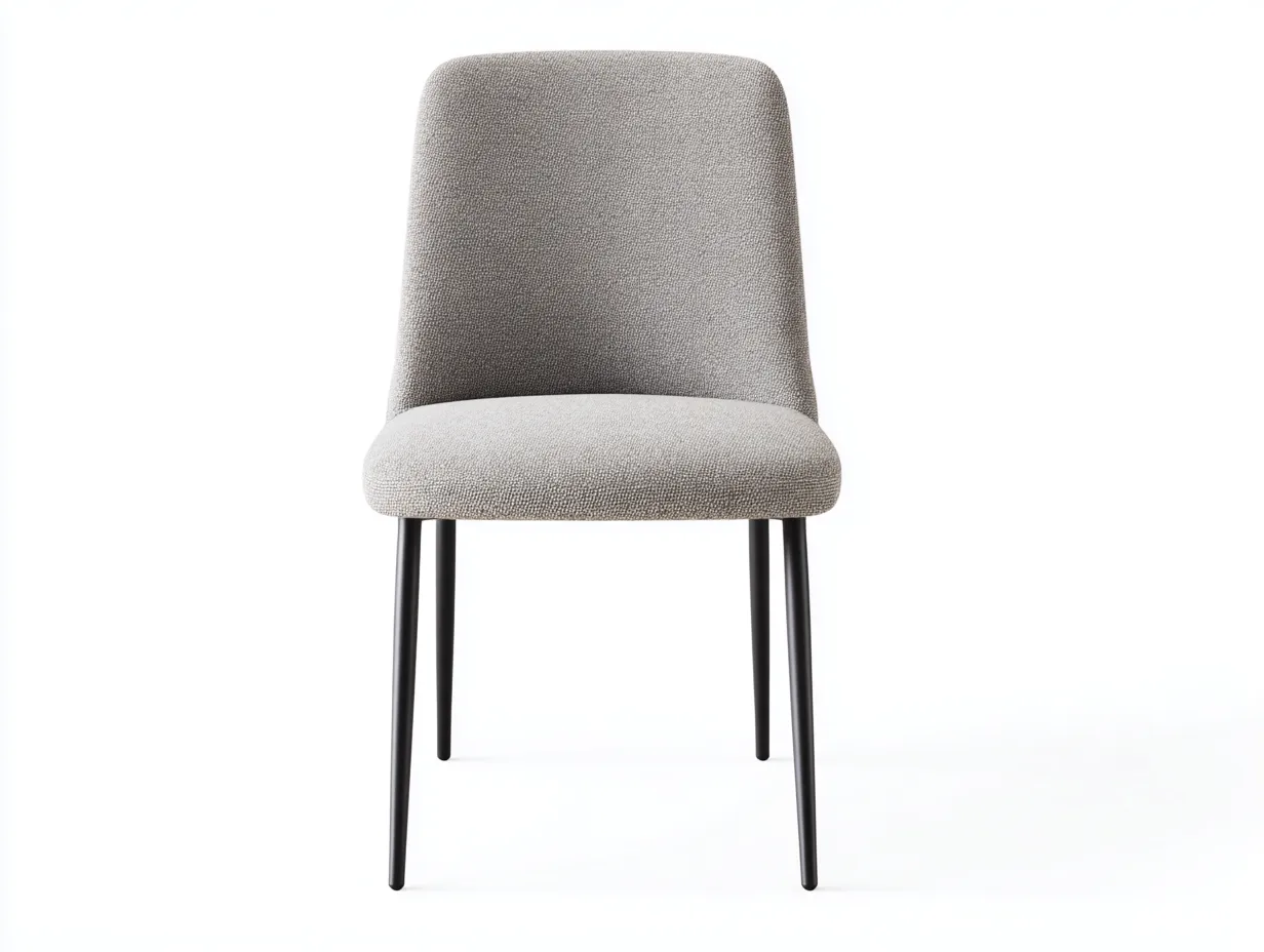 Silla de comedor 49x57x87 cm - gris claro y negro - para comedor - diseño estilizado con respaldo alto y asiento acolchado