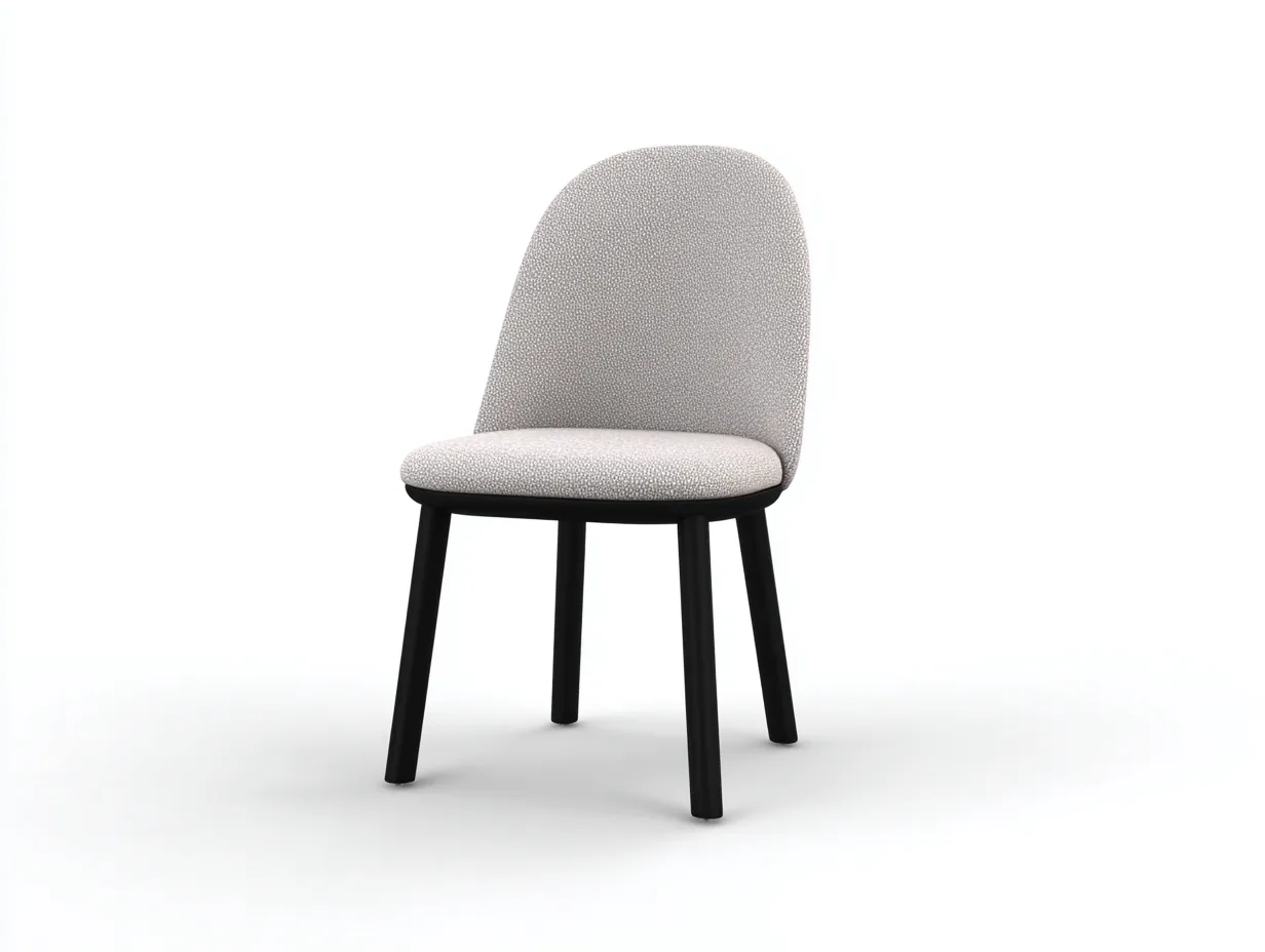 Silla de comedor 50x56x86 cm - gris perla y negro - para comedor - diseño curvo con respaldo envolvente y asiento acolchado