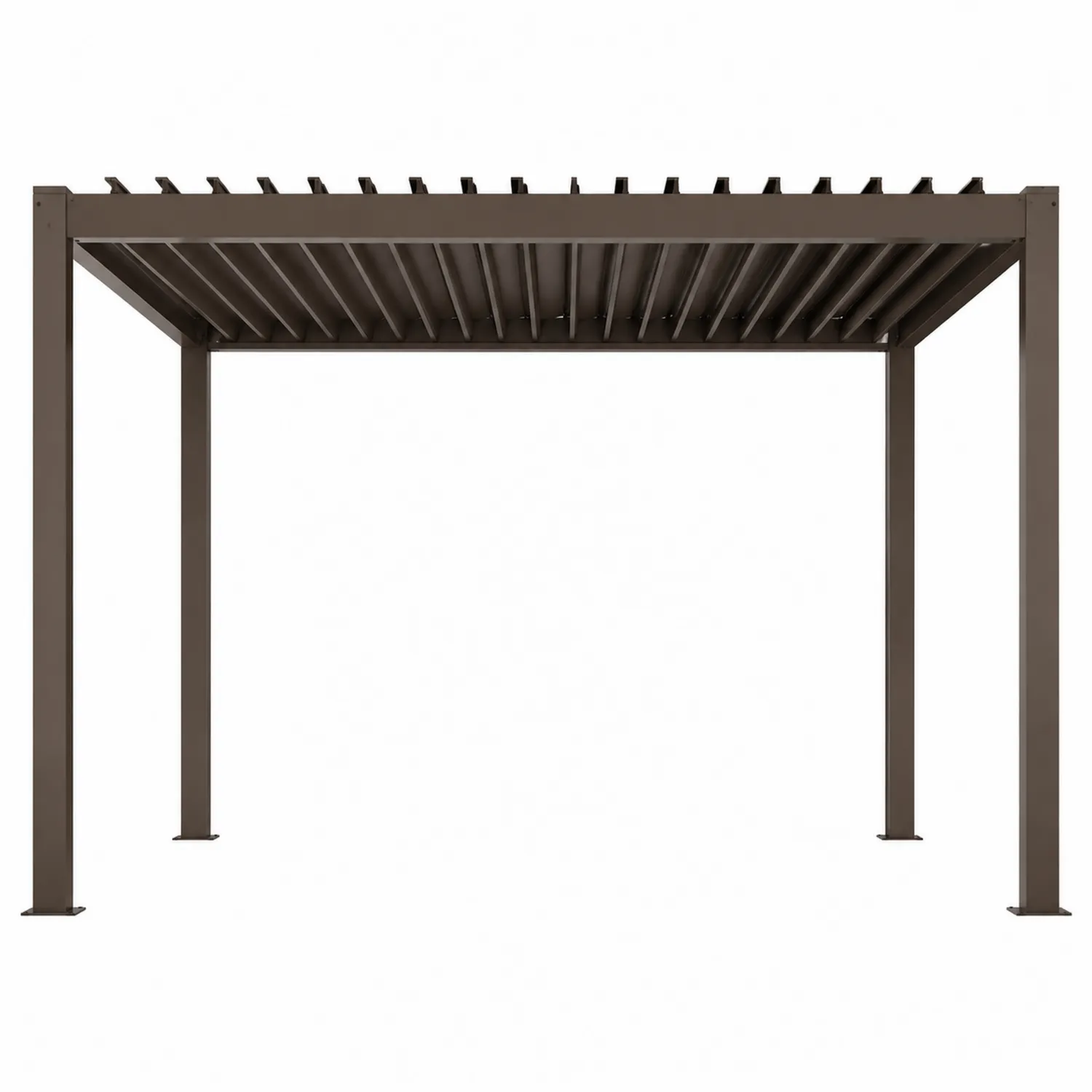Pergola aluminiowa prostokątna 300x300 cm Brązowy