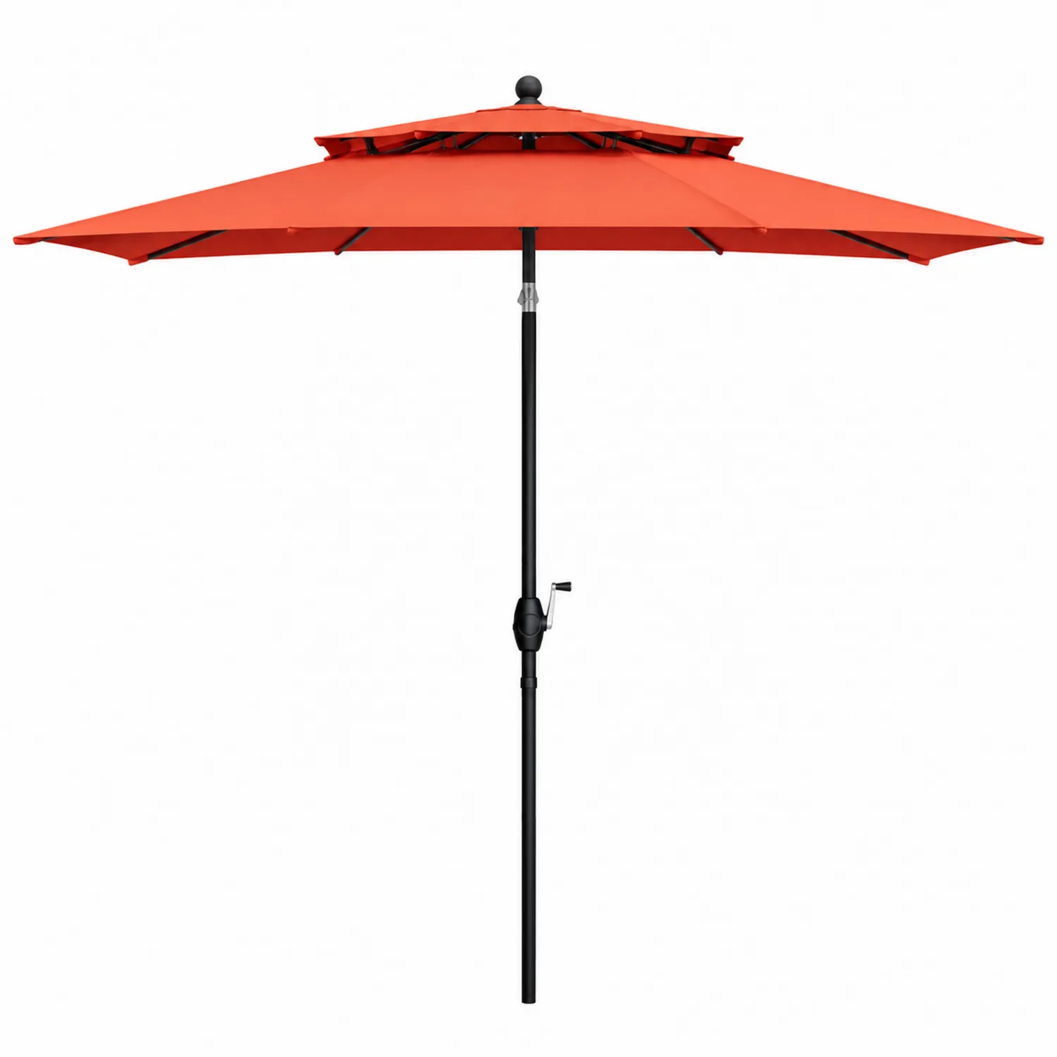 Parasol ogrodowy okrągły 3m aluminiowy poliester Czerwony