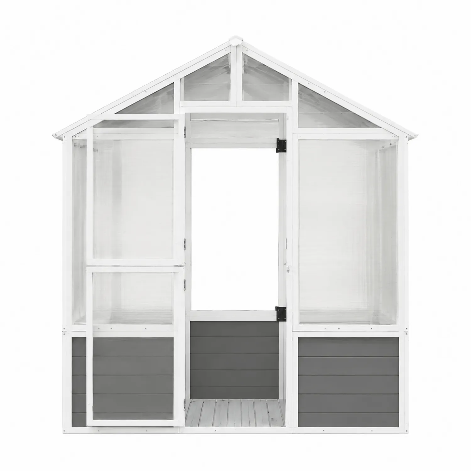 Szklarnia aluminiowa z poliwęglanem 4mm Biała/Szara 180x120x220 cm
