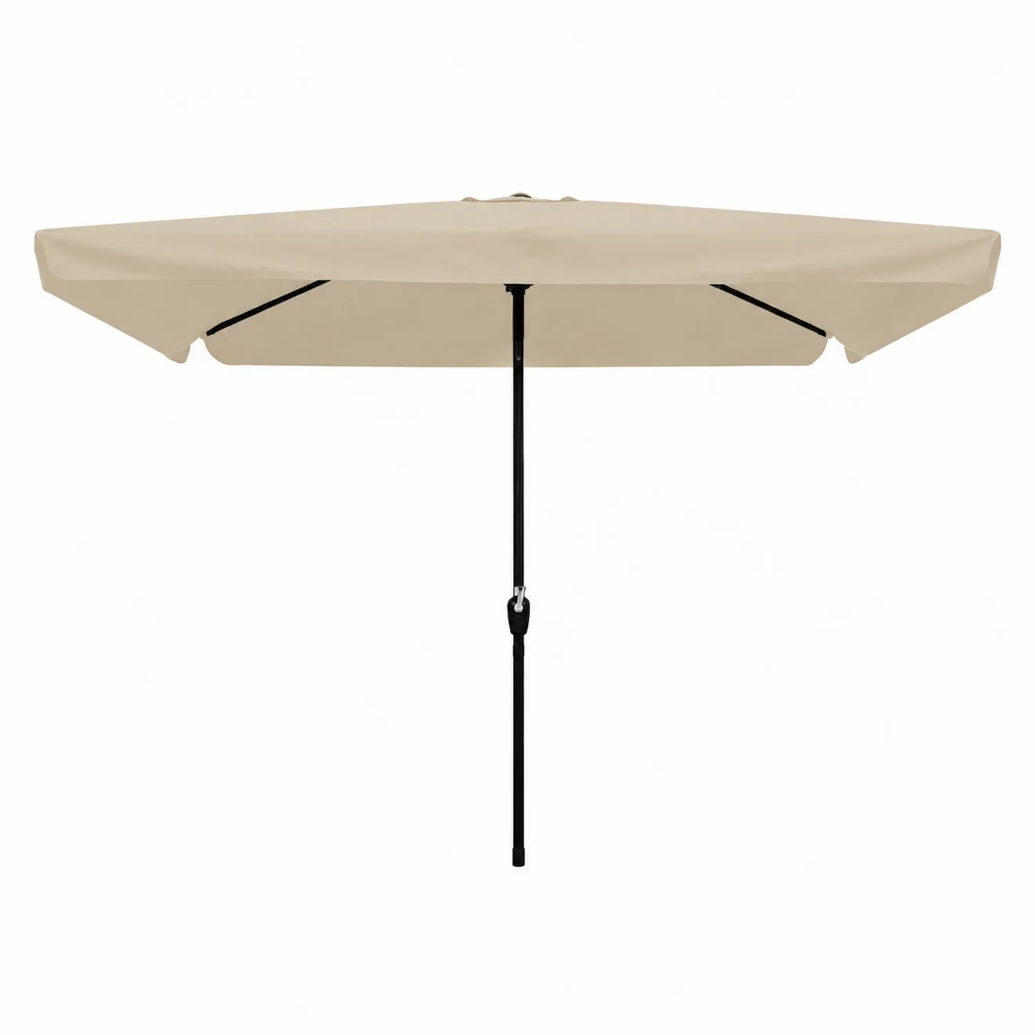 Parasol prostokątny 300x200 cm poliester beżowy