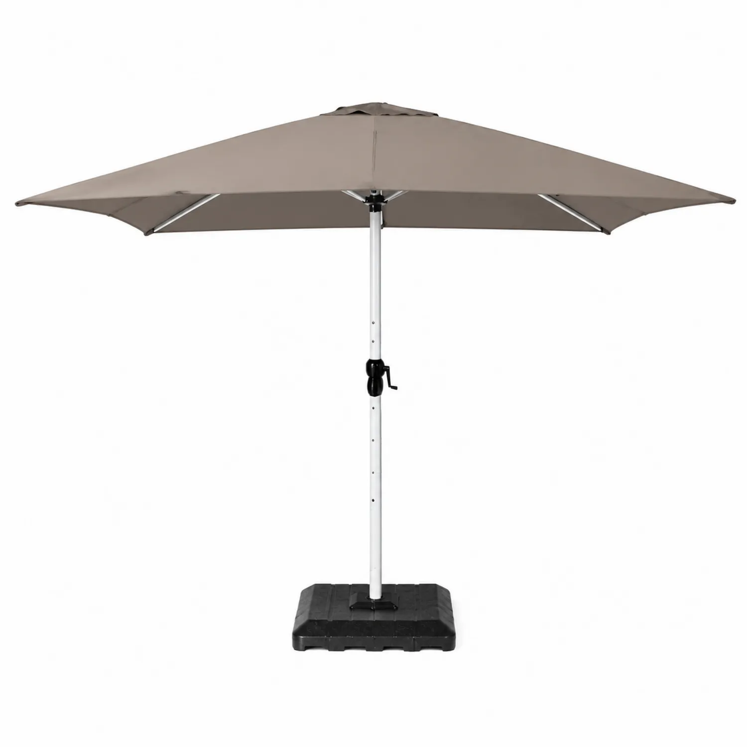 Parasola ogrodowy aluminiowy z poliestrem szary