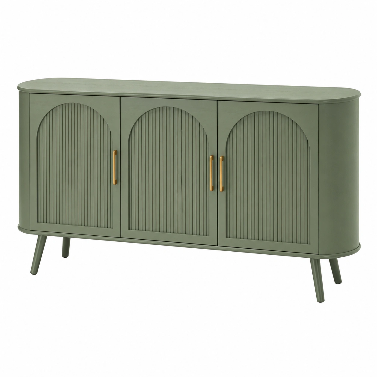 Armario Organizador Escandinavo Verde Oliva con Puertas Texturizadas y Patas Nordicas:-decovaroa