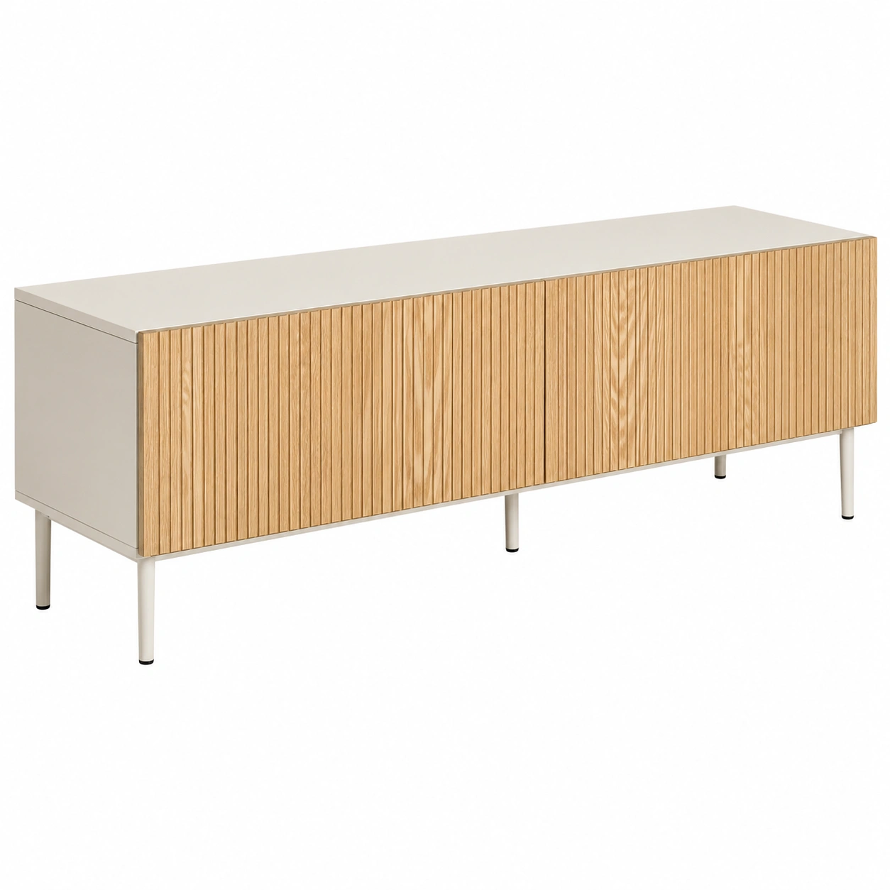 Mueble para TV moderno con textura madera natural-decovaroa