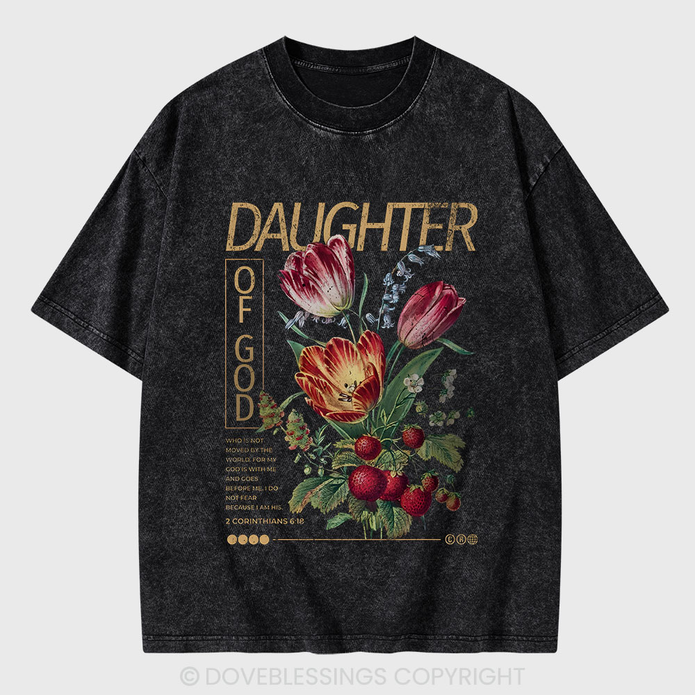 Daughter Of God Christian Washed T-Shirt