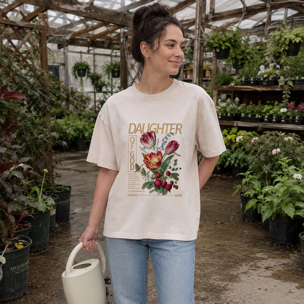 Daughter Of God Christian Washed T-Shirt