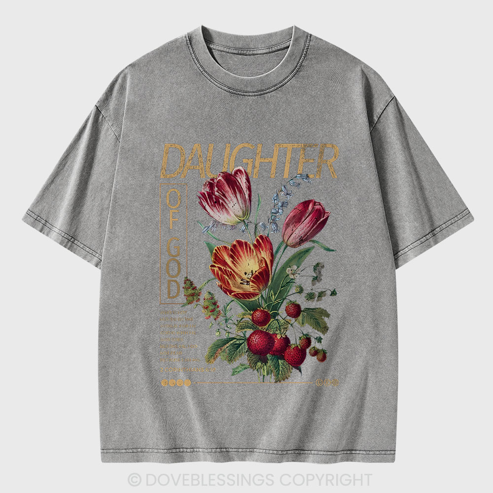 Daughter Of God Christian Washed T-Shirt