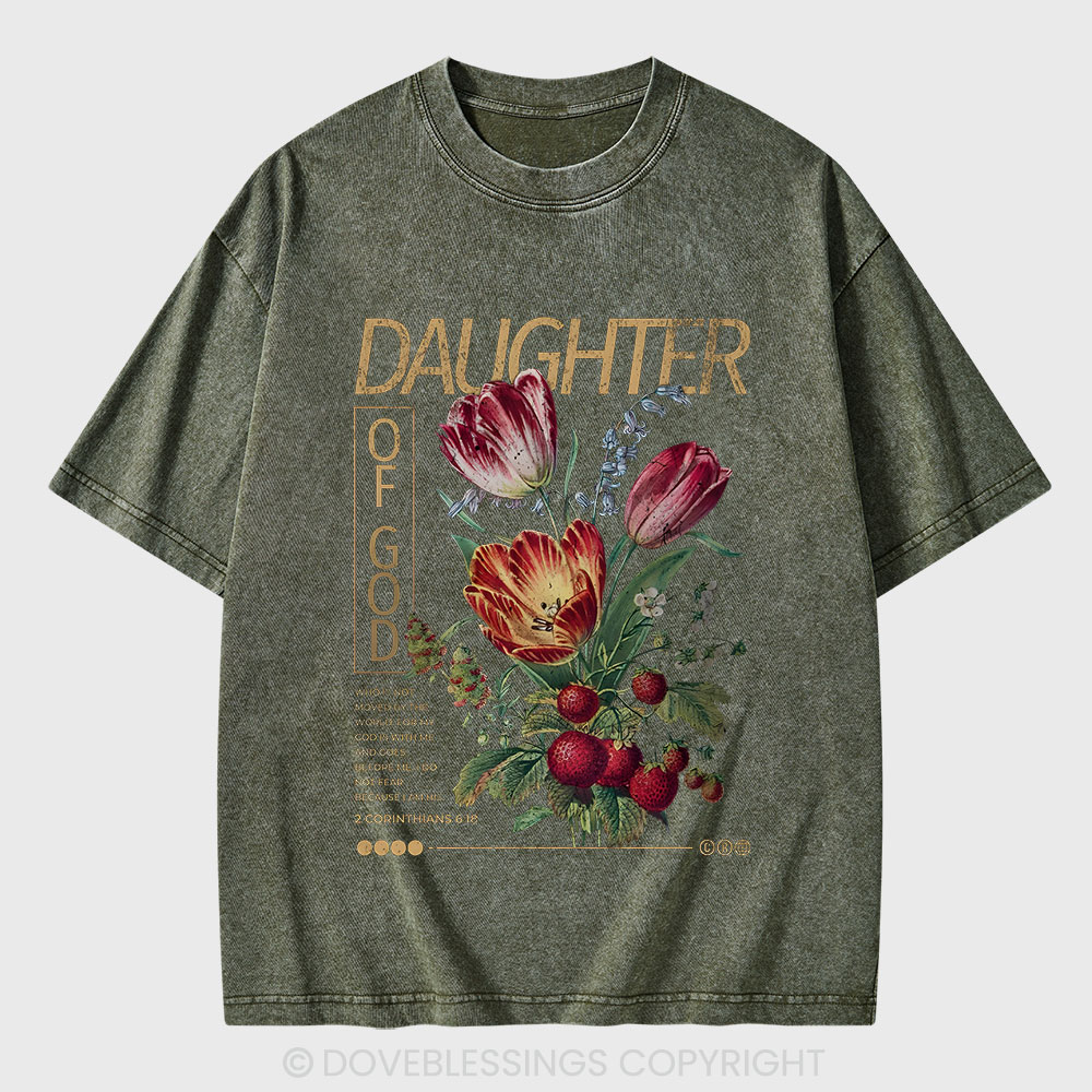 Daughter Of God Christian Washed T-Shirt