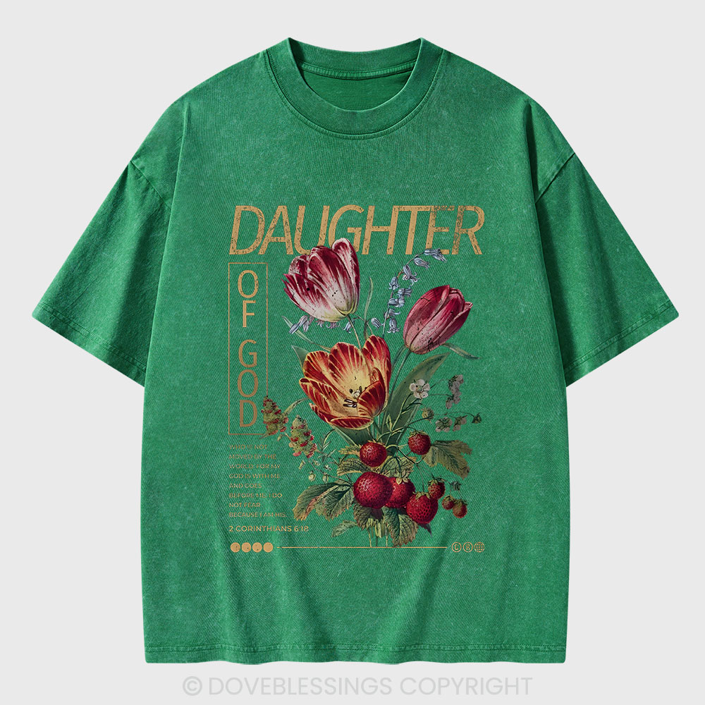 Daughter Of God Christian Washed T-Shirt