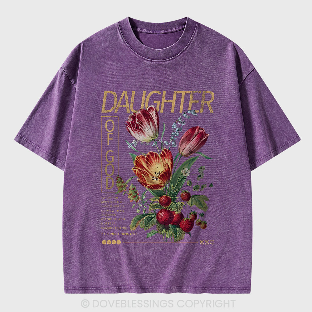 Daughter Of God Christian Washed T-Shirt