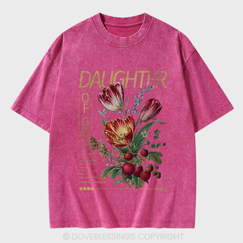 Daughter Of God Christian Washed T-Shirt