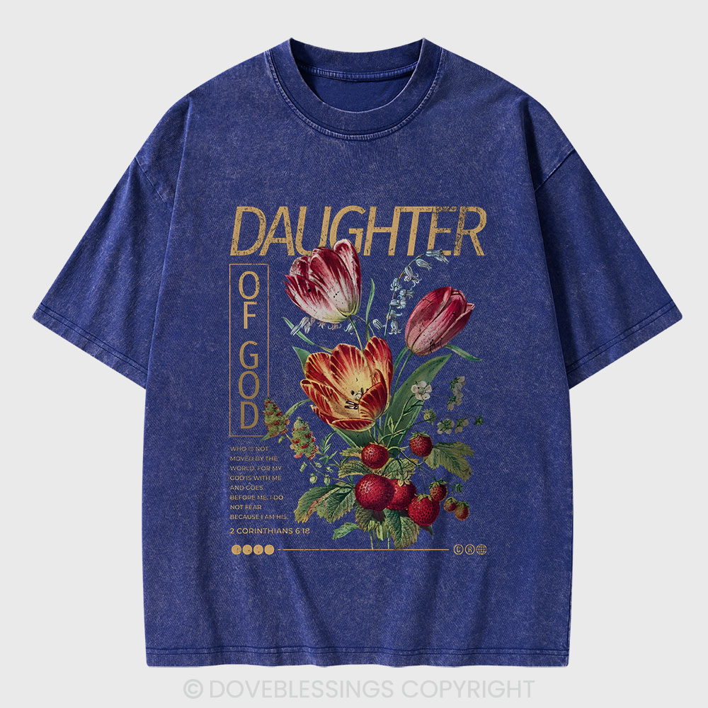 Daughter Of God Christian Washed T-Shirt