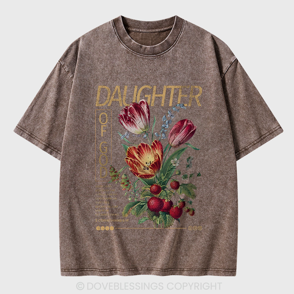 Daughter Of God Christian Washed T-Shirt