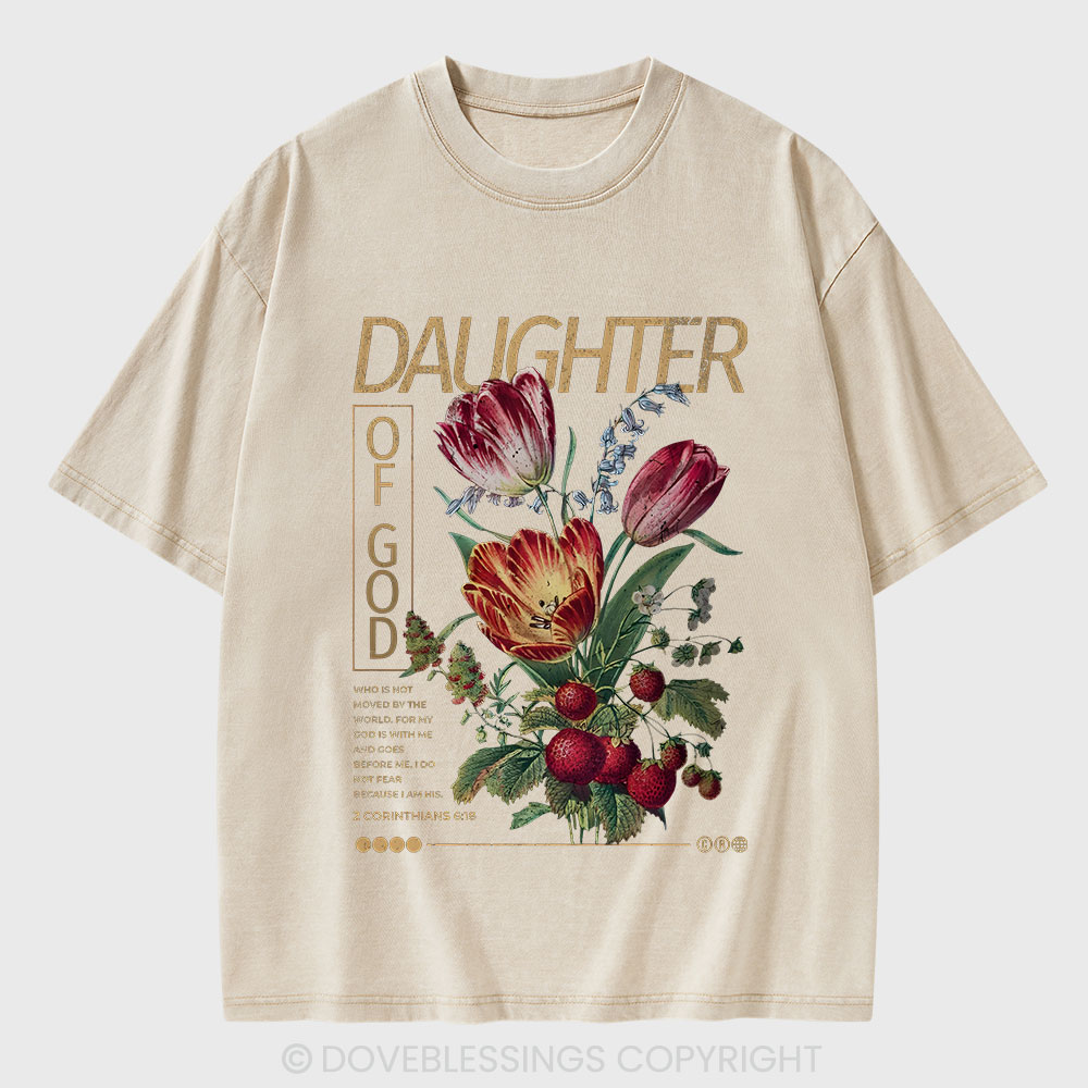 Daughter Of God Christian Washed T-Shirt