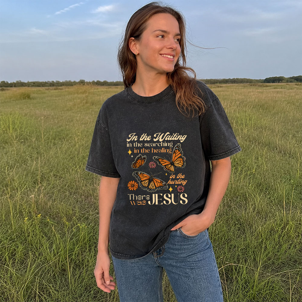 In The Waiting In The Searching Christian Washed T-Shirt