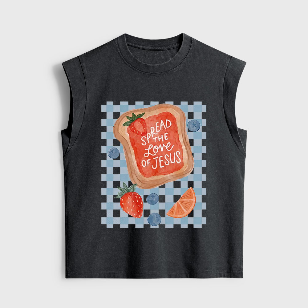 Spread The Love Of Jesus Christian Women's Washed Tank Top