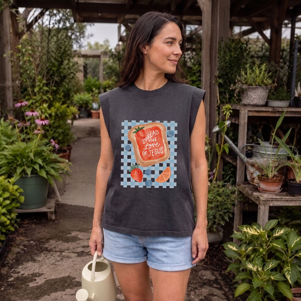 Spread The Love Of Jesus Christian Women's Washed Tank Top