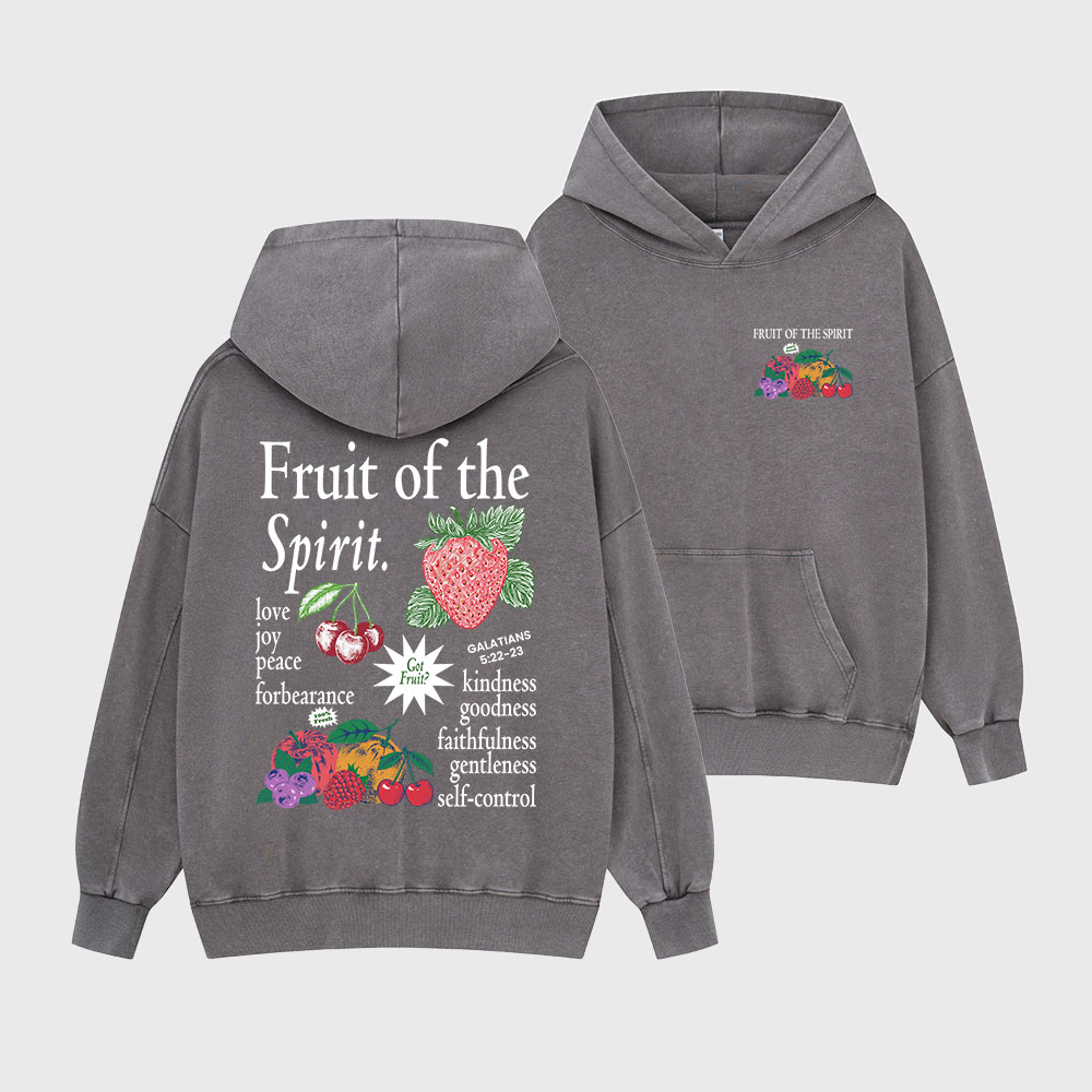 Fruit Of The Spirit Christian Washed Hoodie