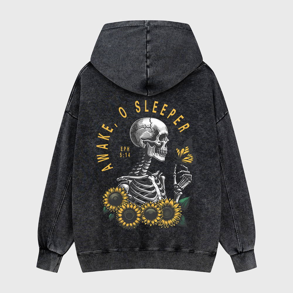 Awake O Sleeper Christian Washed Hoodie