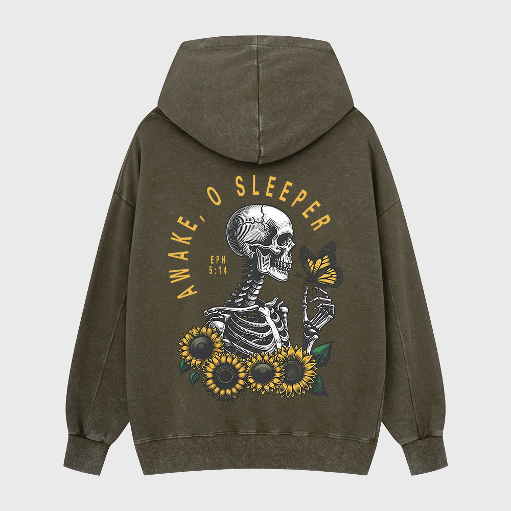 Awake O Sleeper Christian Washed Hoodie