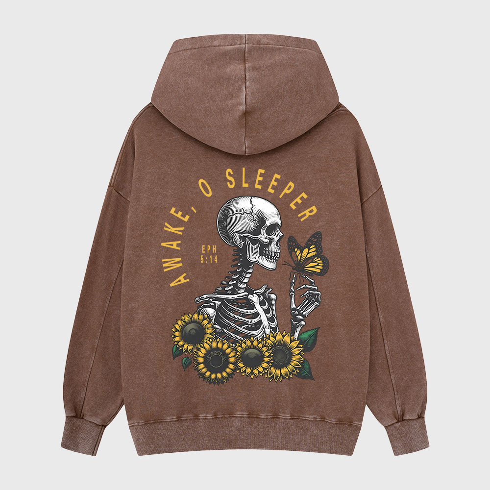 Awake O Sleeper Christian Washed Hoodie